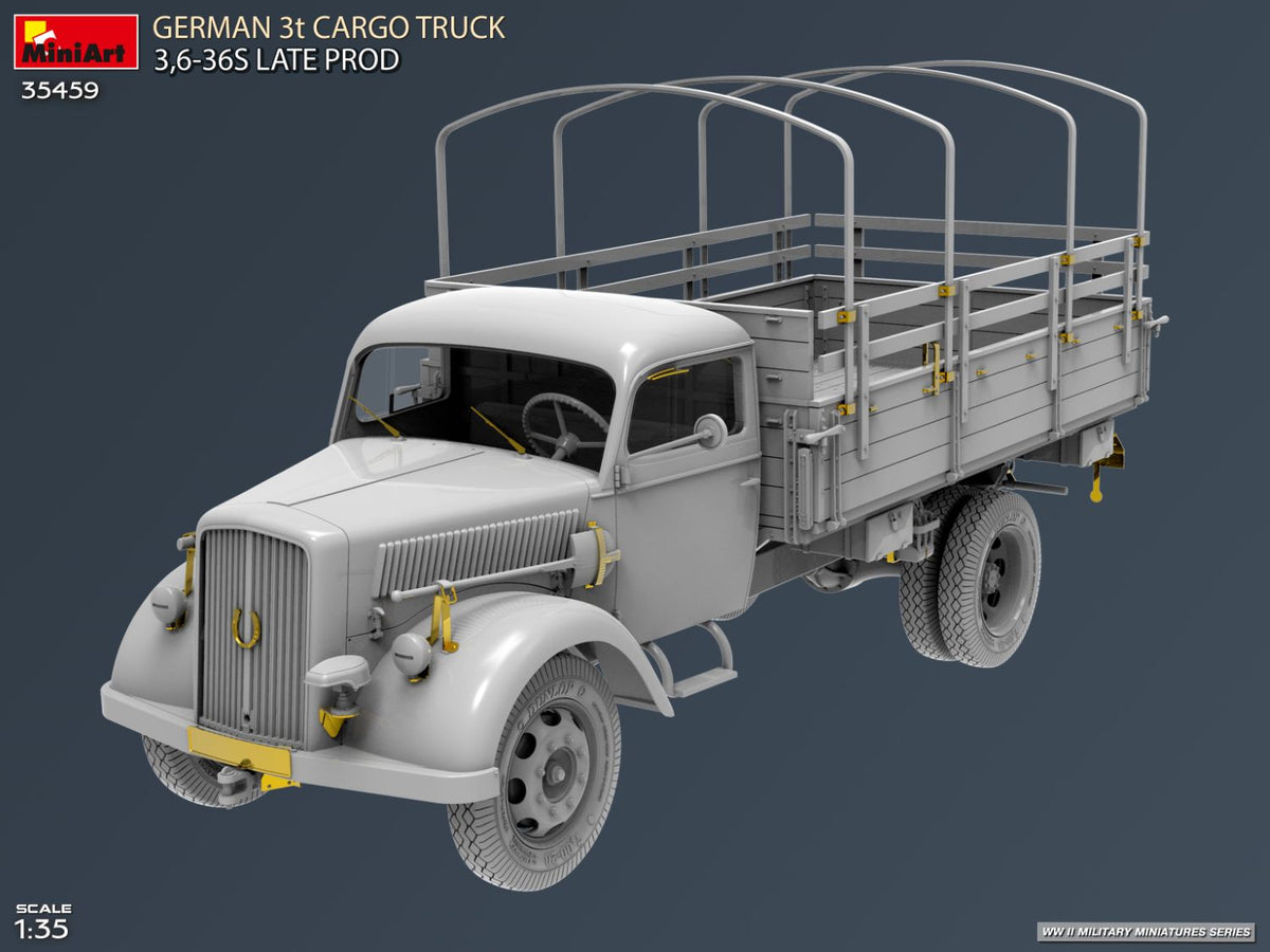 1/35 German 3t Cargo Truck 3,6-36s Late Prod - Hobby Sense