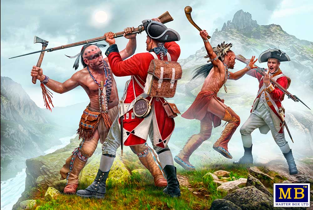 1/35 Indian War Series, the XVIII Century Kit No 5. The Mohicans - Hobby Sense