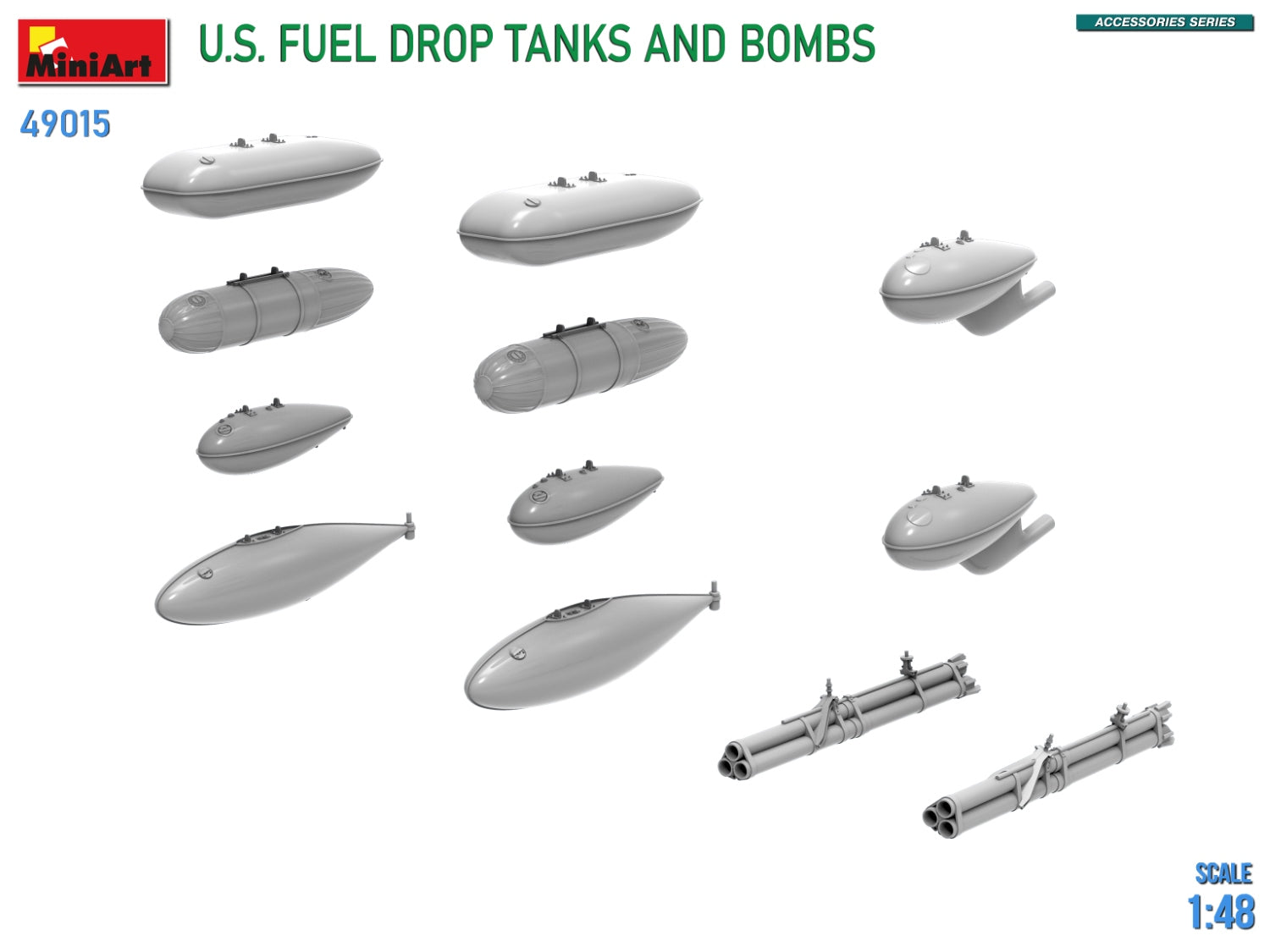1/48 US Fuel Drop Tanks and Bombs - Hobby Sense
