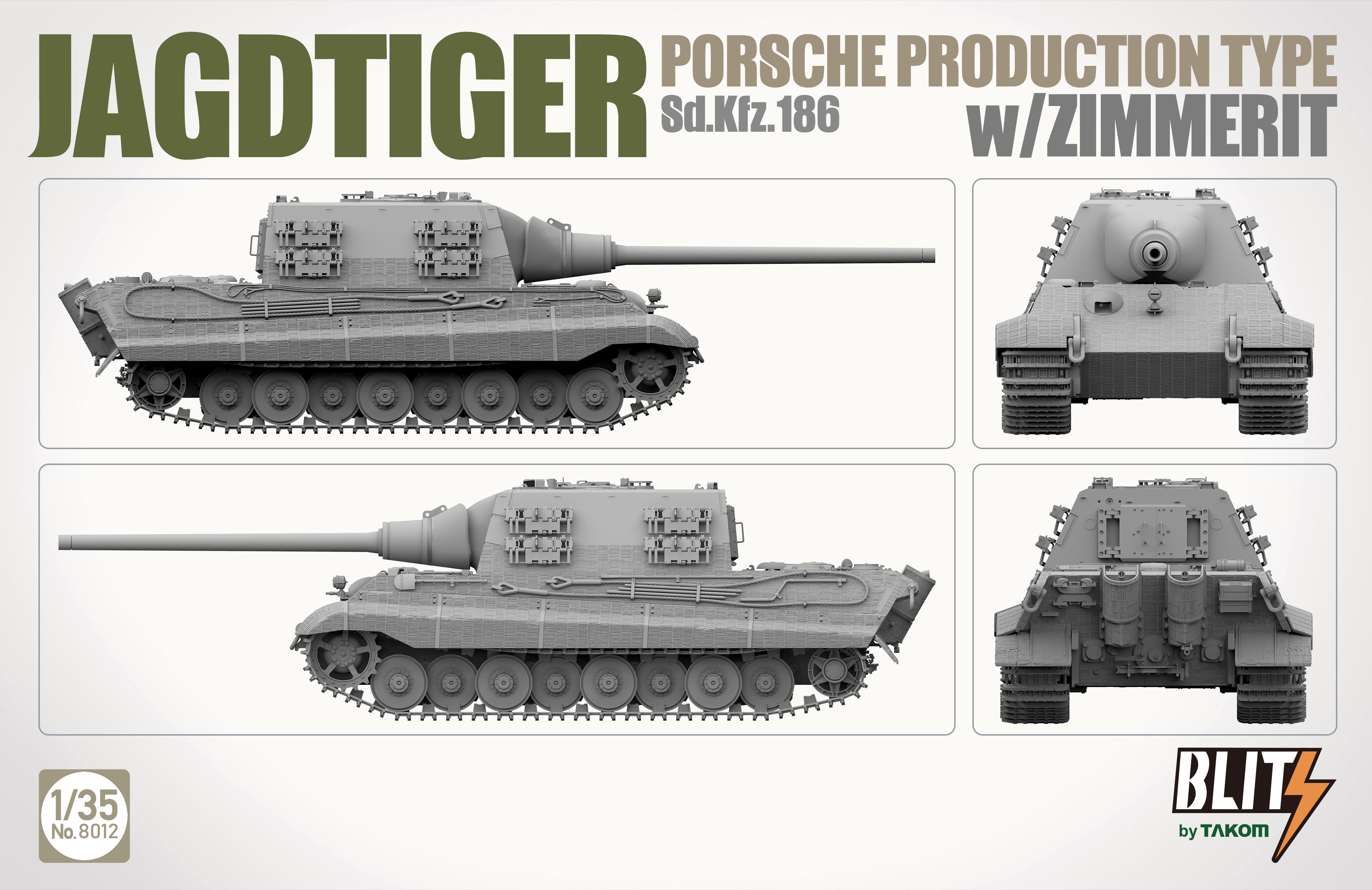 1/35 Jagdtiger Sd.Kfz. 186 Porsche production type w/Zimmerit - Hobby Sense