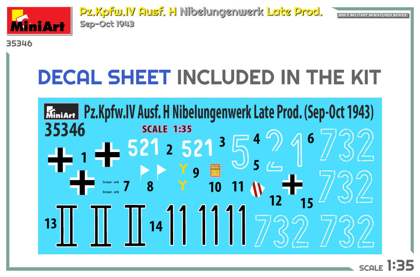 1/35 Pz.Kpfw.IV Ausf. H Nibelungenwerk Late Prod. (Sep-Oct 1943) - Hobby Sense