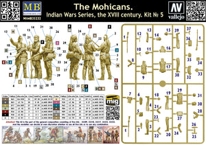 1/35 Indian Wars Series, the XVIII century. Kit No 5. The Mohicans - Hobby Sense