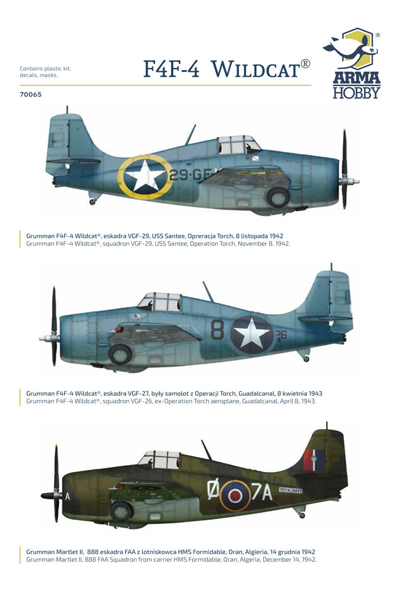 1/72 F4F-4 Wildcat Operation Torch - Hobby Sense