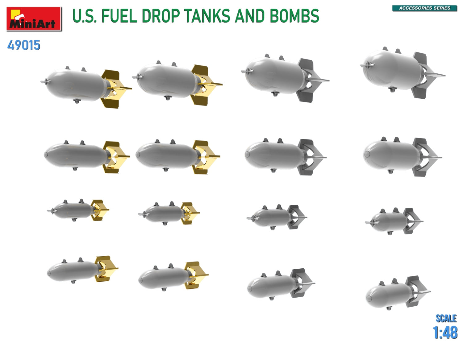 1/48 US Fuel Drop Tanks and Bombs - Hobby Sense
