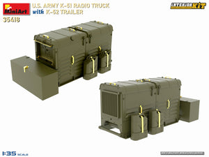 1/35 US Army K51 Radio Truck with K-52 Trailer. Interior Kit - Hobby Sense