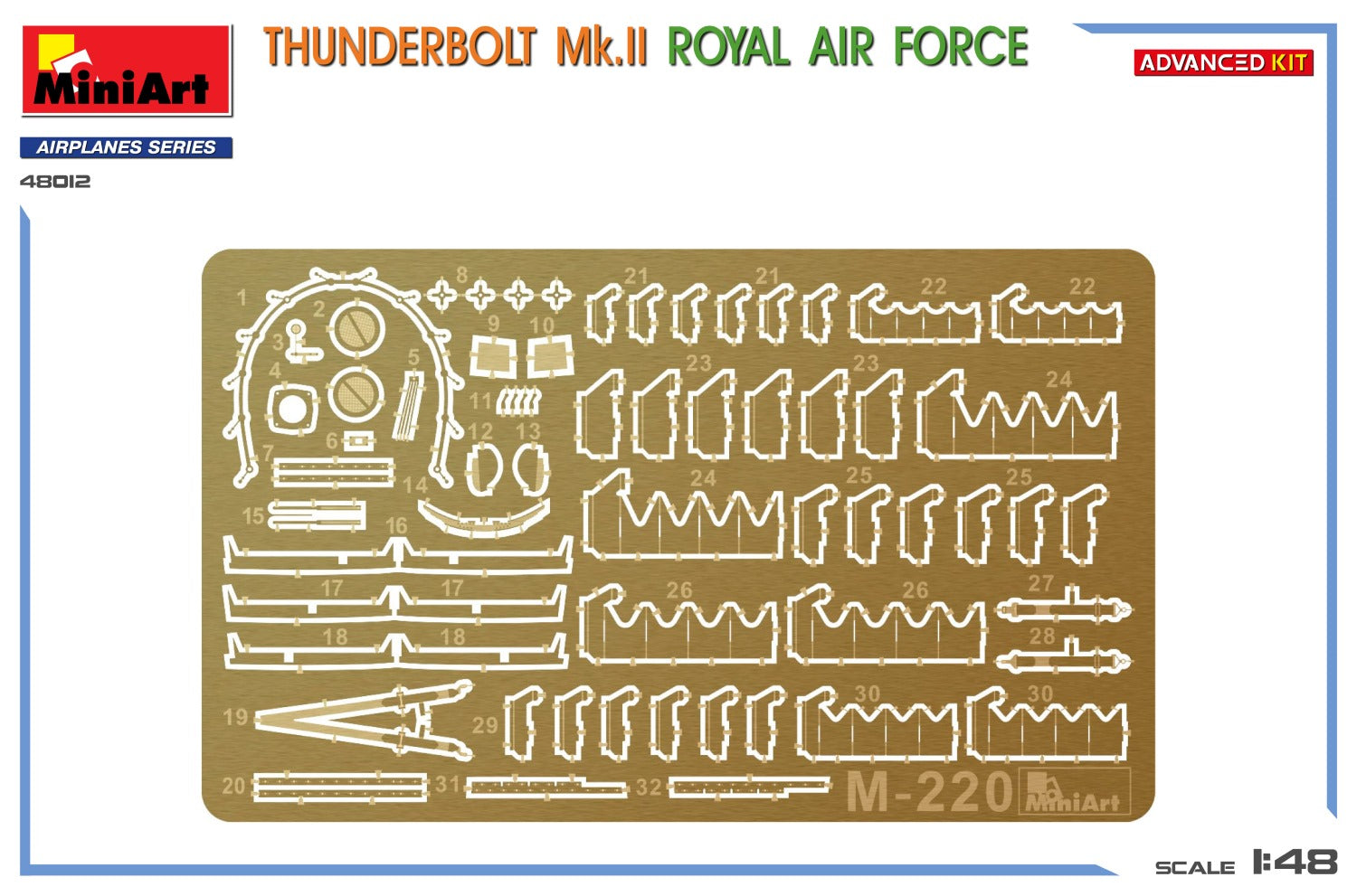 1/48 Thunderbolt Mk.II. Royal Air Force. Advanced Kit - Hobby Sense