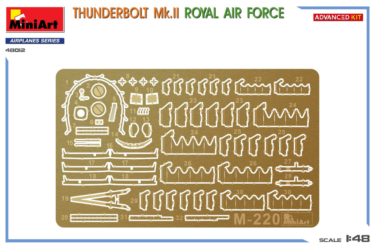 1/48 Thunderbolt Mk.II. Royal Air Force. Advanced Kit - Hobby Sense