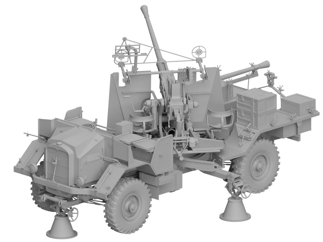 Thunder Model 1/35 Morris Bofors C9/B Late The Iconic British WWII Gun Truck