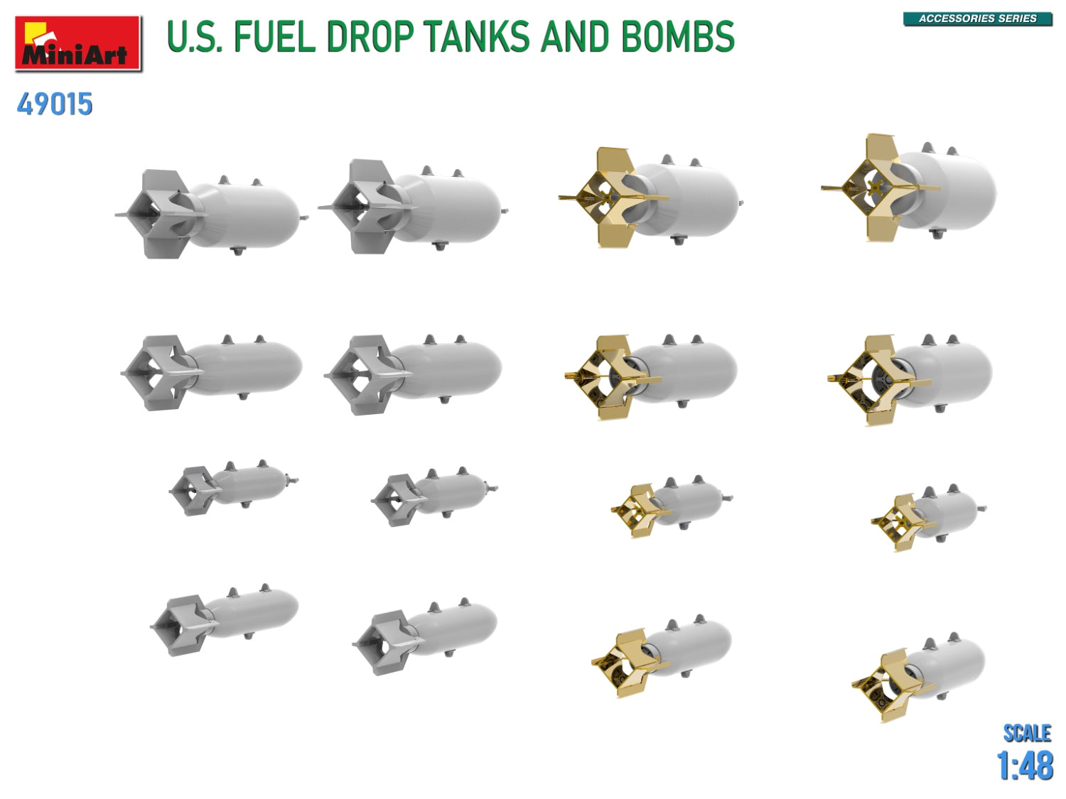 1/48 US Fuel Drop Tanks and Bombs - Hobby Sense