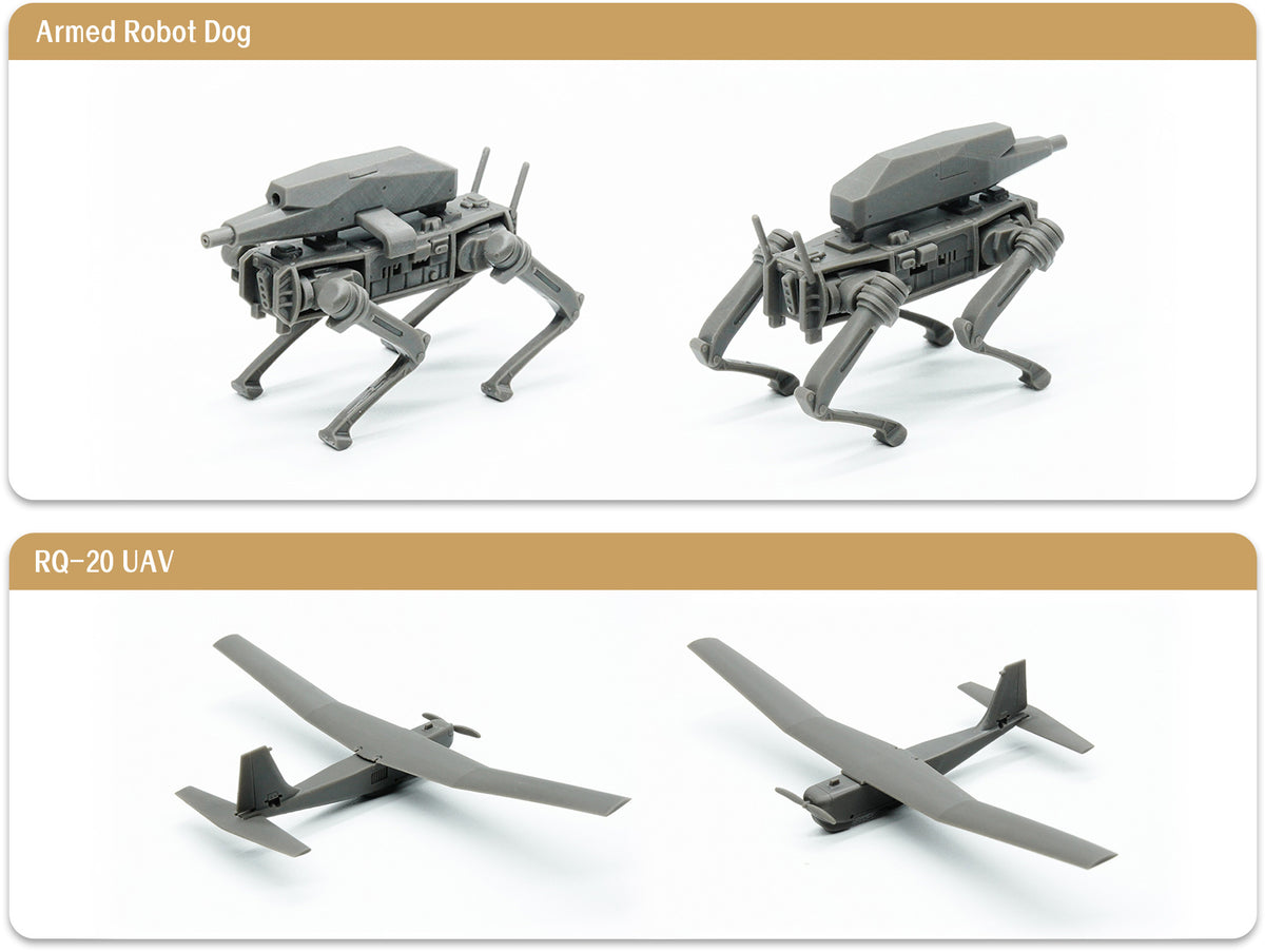 1/35 Armed Robot Dog & RQ-20 UAV Set - Hobby Sense