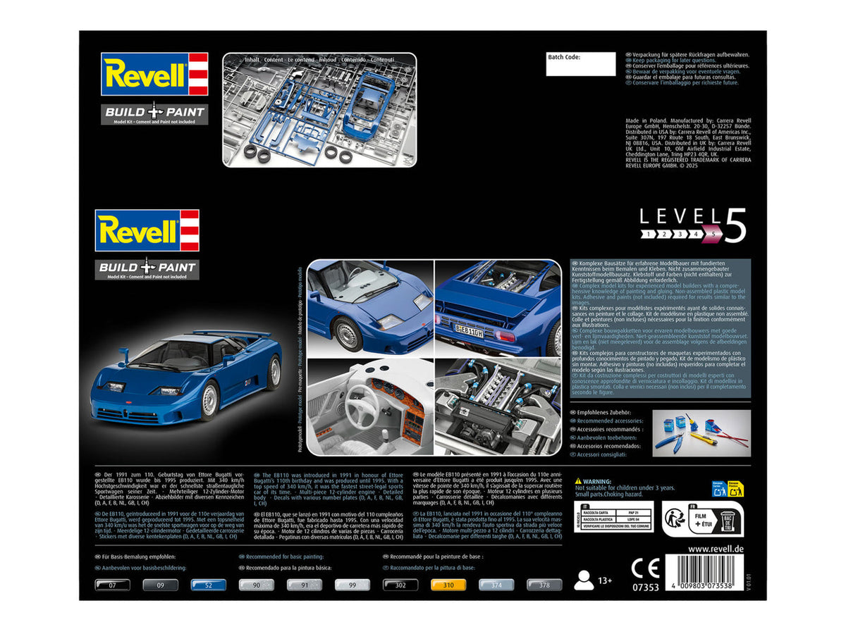 Revell 1/24 Bugatti EB110 - Hobby Sense