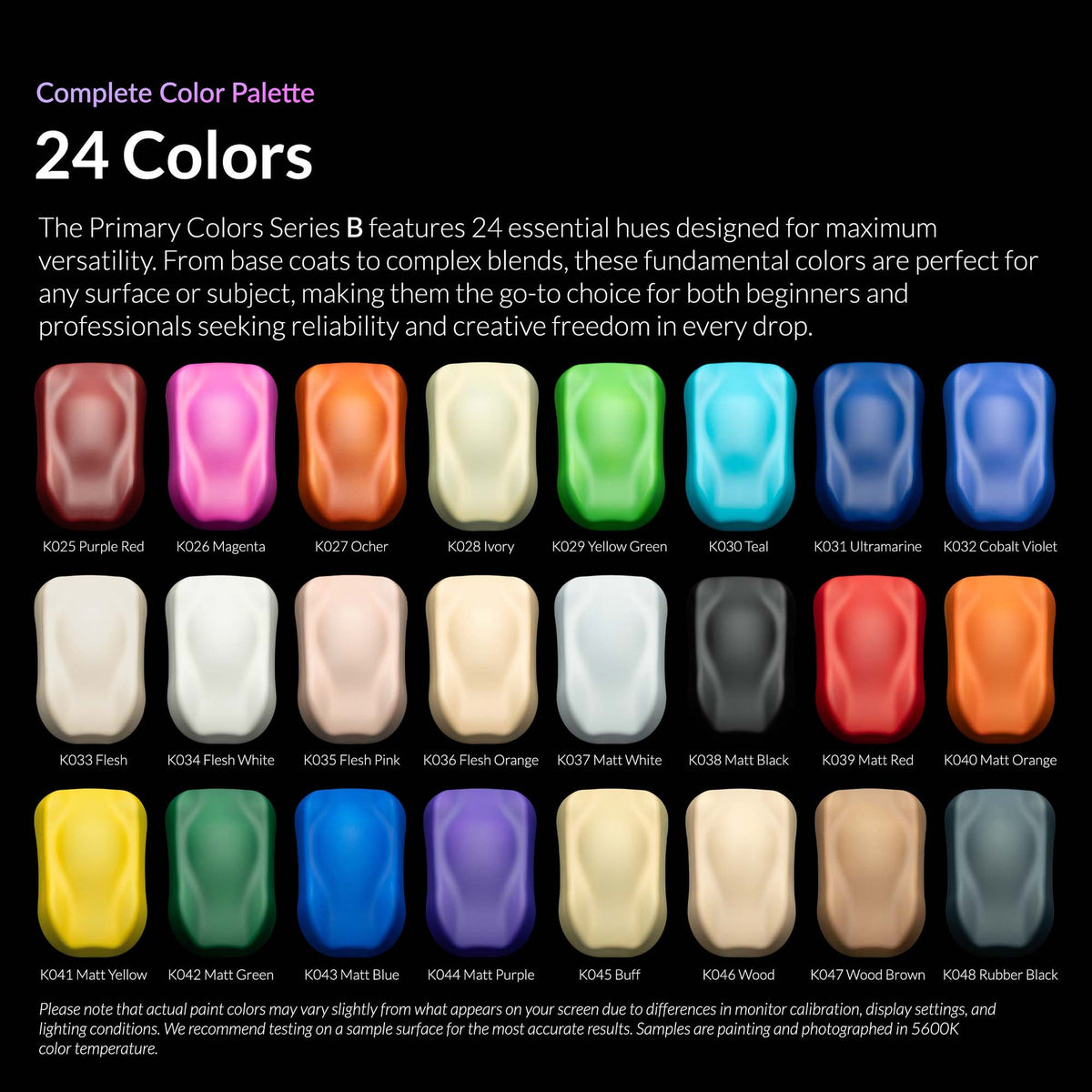 Gaahleri Kaleido 24 Primary Colors Set #B