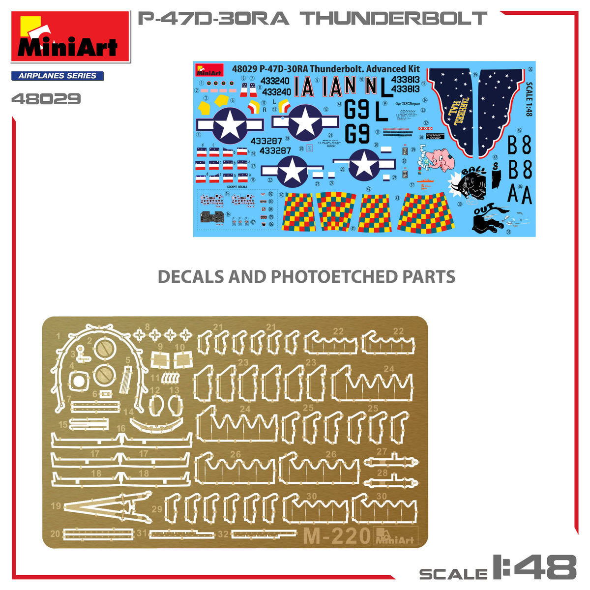 1/48 P47D-30RA Thunderbolt, Advanced Kit - Hobby Sense