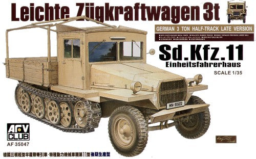 1/35 Leichter Zugkraftwagen 3t Sd.Kfz.11 Einheitsfahrerhaus, German 3 Ton Half-Track Late Version - Hobby Sense