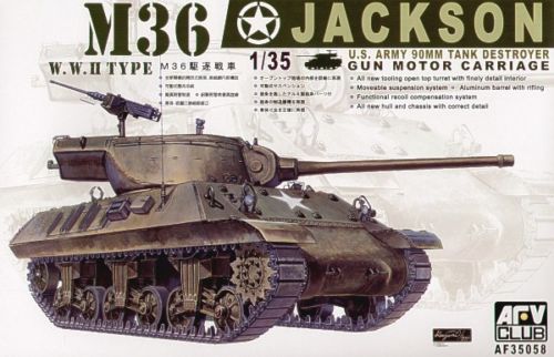 1/35 M36 Jackson US Army 90mm Tank Destroyer Gun Motor Carriage - Hobby Sense