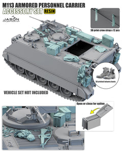 1/16 M113 Armored Personnel Carrier Accessory Set, RESIN+3D, Vehicle NOT Included - Hobby Sense