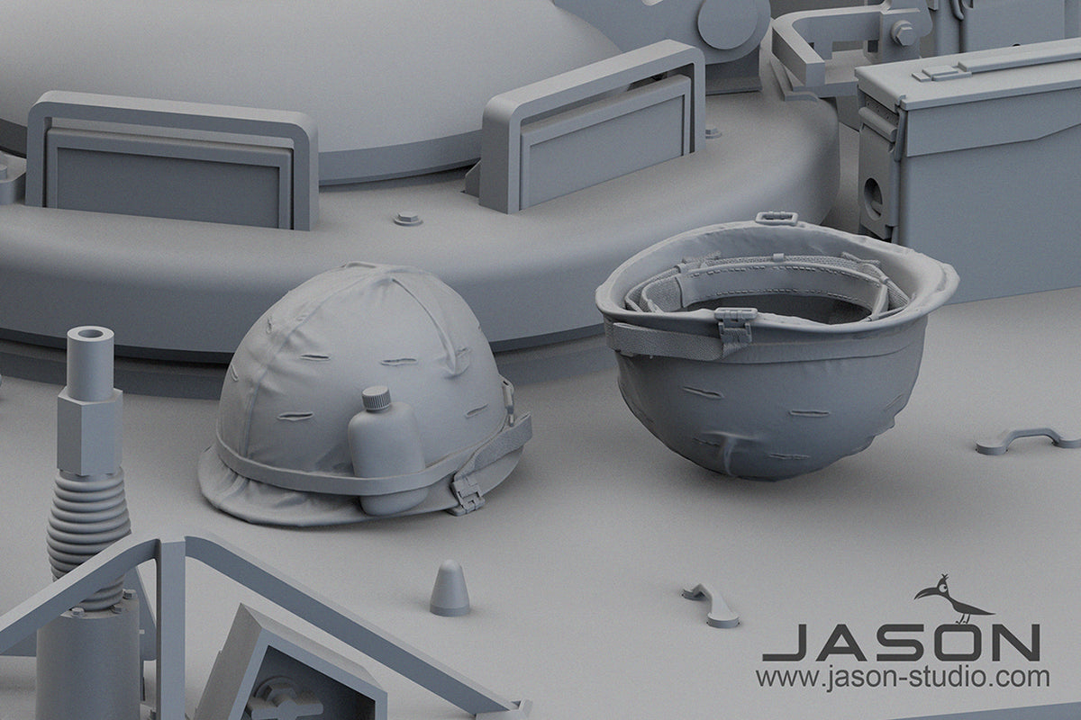 1/16 U.S. Infantry Helmets, Vietnam War (x2), 3D printed - Hobby Sense