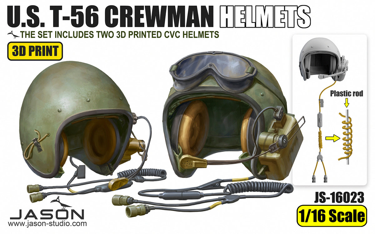 1/16 U.S. T-56 Crewman Helmets (x2). 3D printed - Hobby Sense