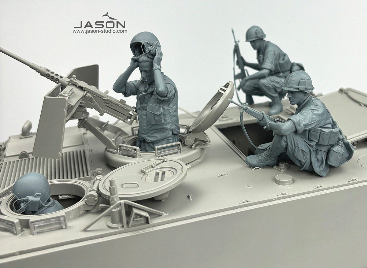 1/16 M113 Armored Personnel Carrier Crew & Infantrymen, RESIN+3D - Hobby Sense