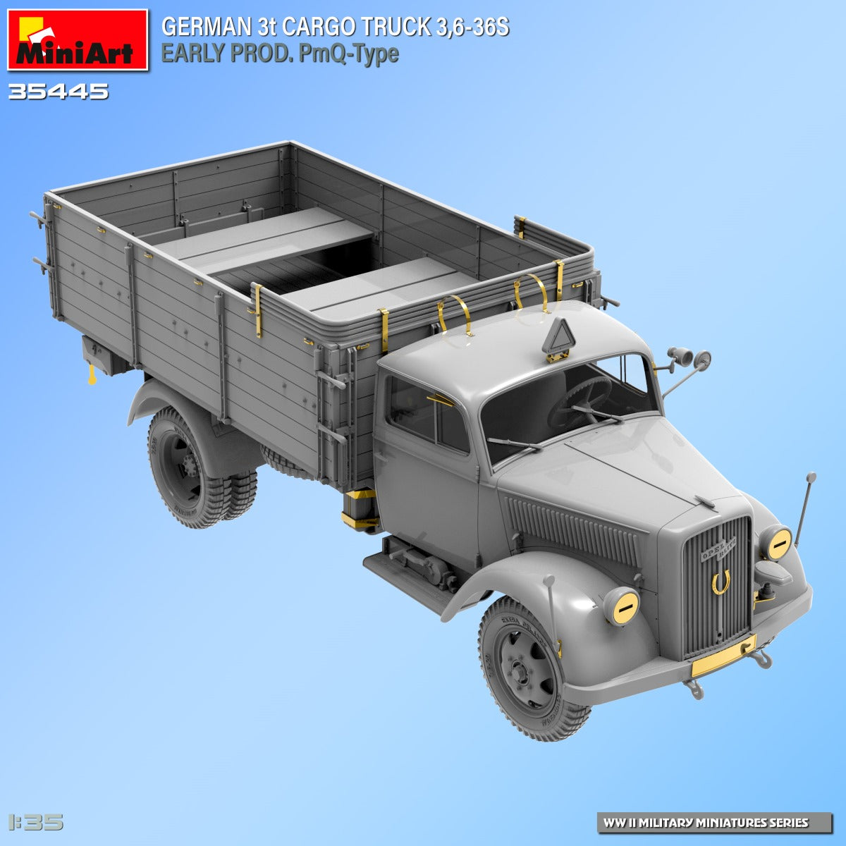 1/35 German 3T Cargo Truck 3,6-36S Early Prod. PmQ-Type - Hobby Sense