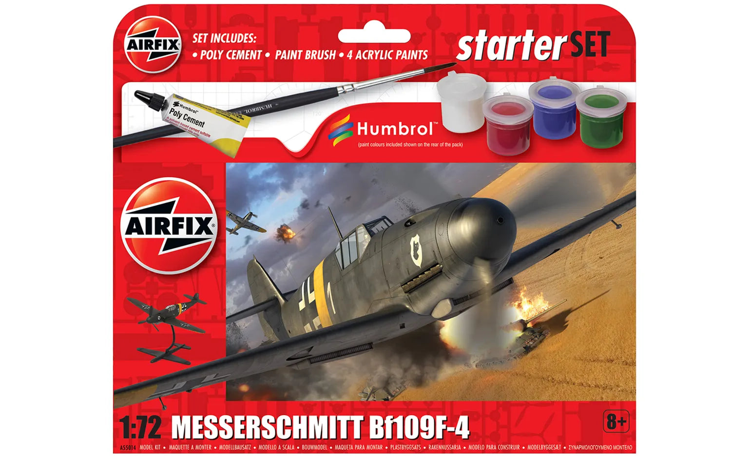 1/72 Messerschmitt Bf109F-4 Starter Set - Hobby Sense