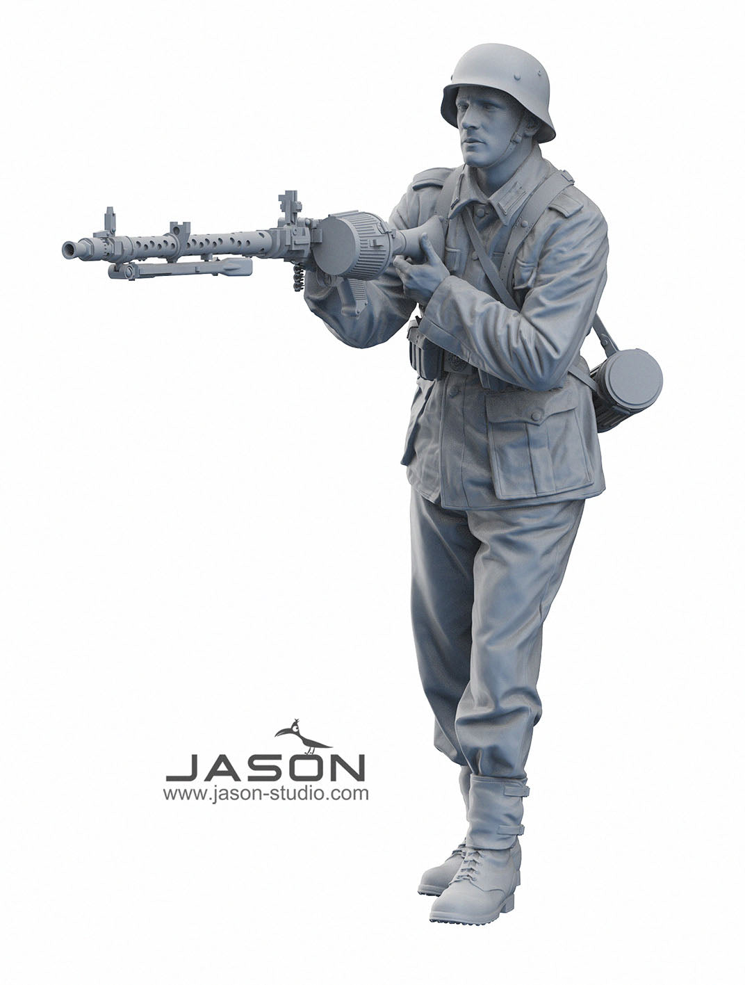 1/16 German Sd.Kfz. 250/1 Ausf.A Half Track Gunner, Resin - Hobby Sense