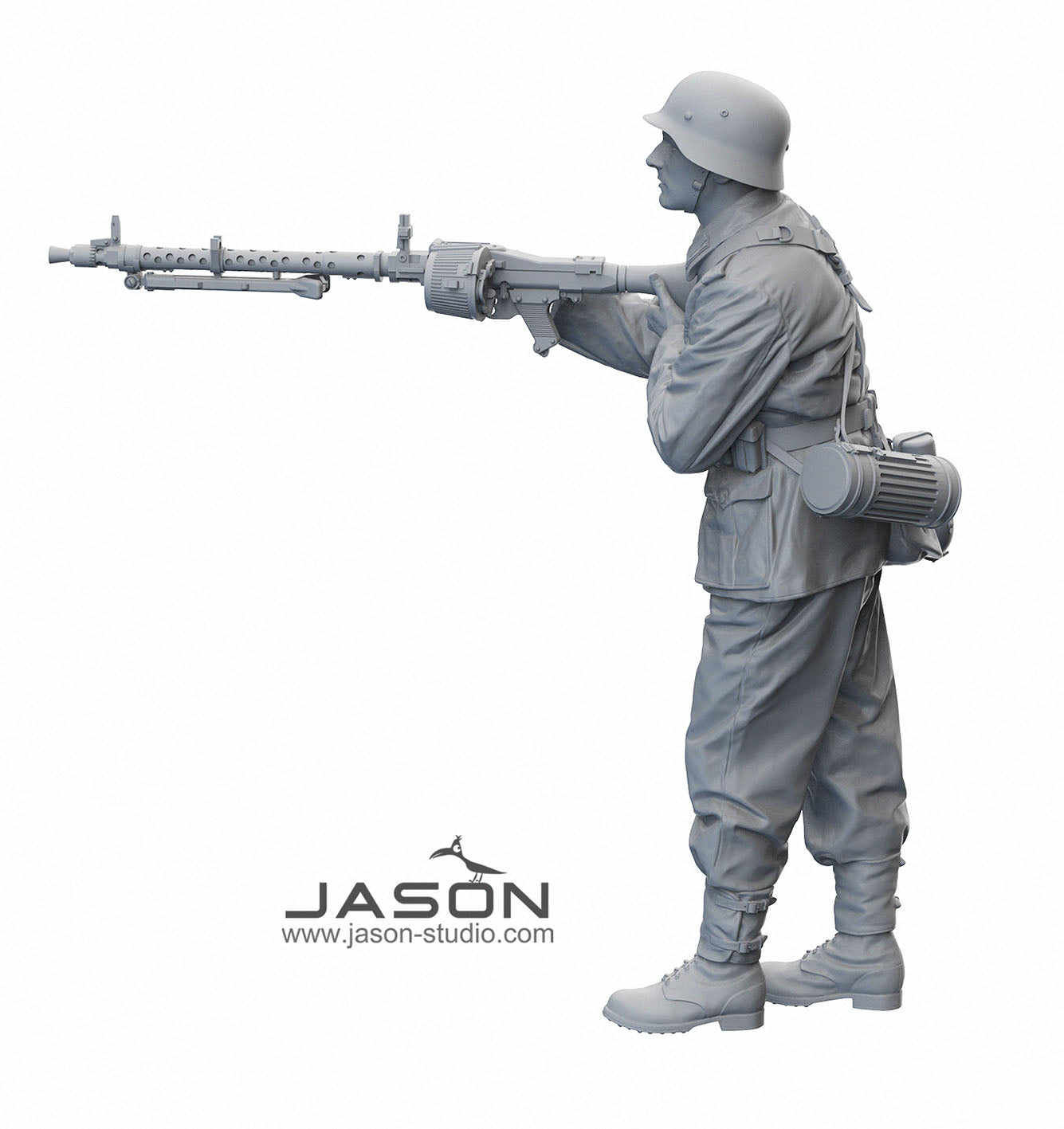 1/16 German Sd.Kfz. 250/1 Ausf.A Half Track Gunner, Resin - Hobby Sense
