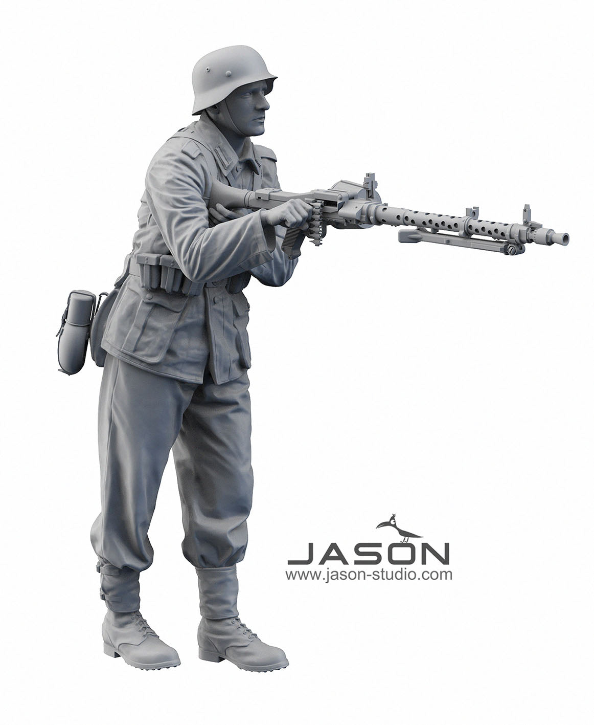 1/16 German Sd.Kfz. 250/1 Ausf.A Half Track Gunner, Resin - Hobby Sense