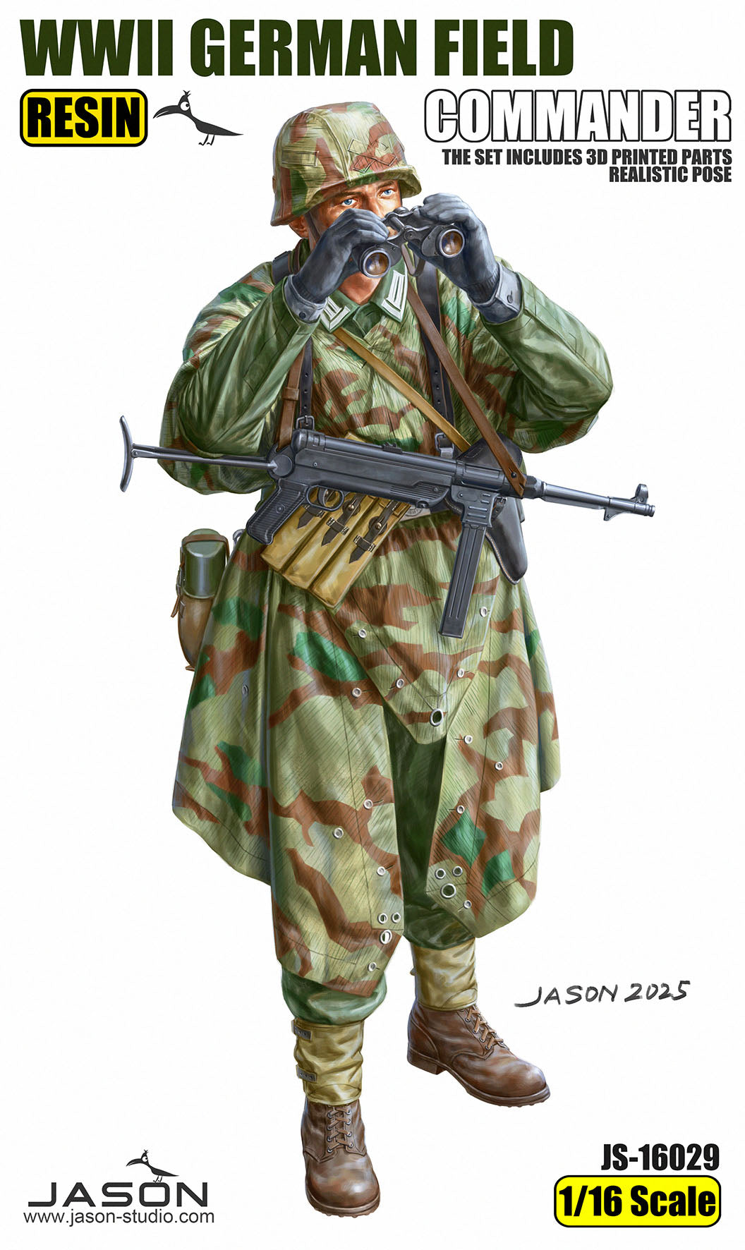 1/16  WWII German Field Commander. Resin