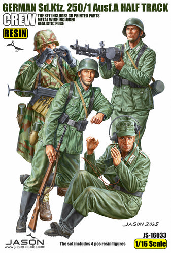 1/16 German Sd.Kfz. 250/1 Ausf.A Halftrack Crew. Resin