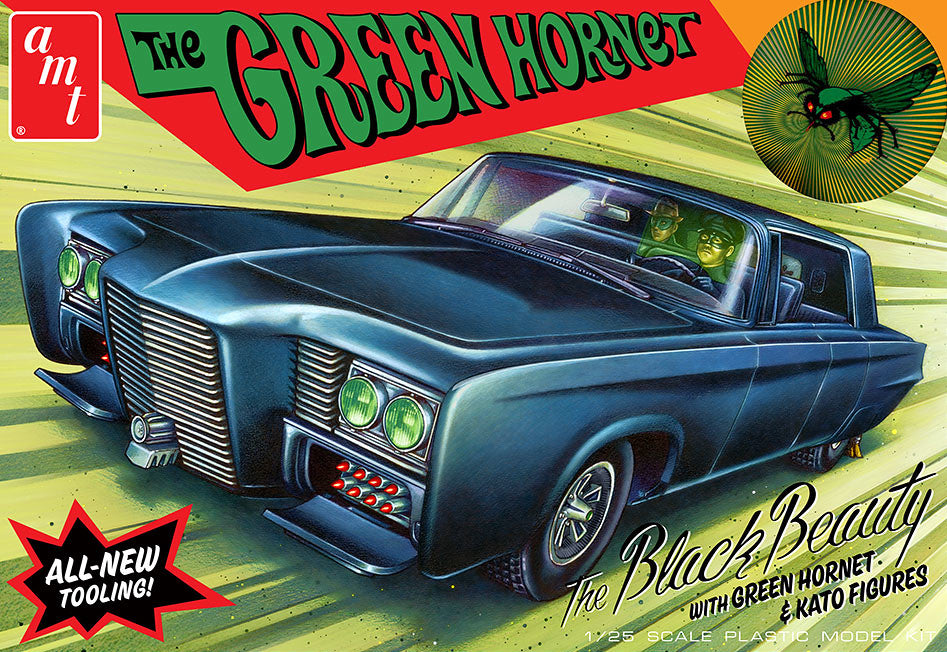 1/25 Green Hornet Black Beauty Chrysler Imperial w/Green Hornet & Kato Figure - Hobby Sense