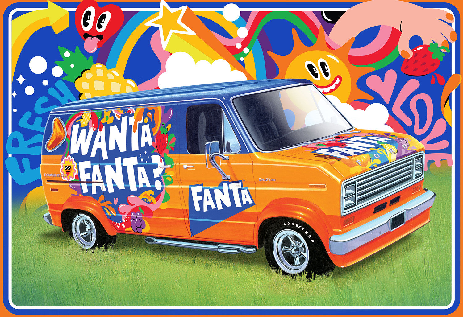 1/25 Fanta 1977 Ford Custom Van - Hobby Sense
