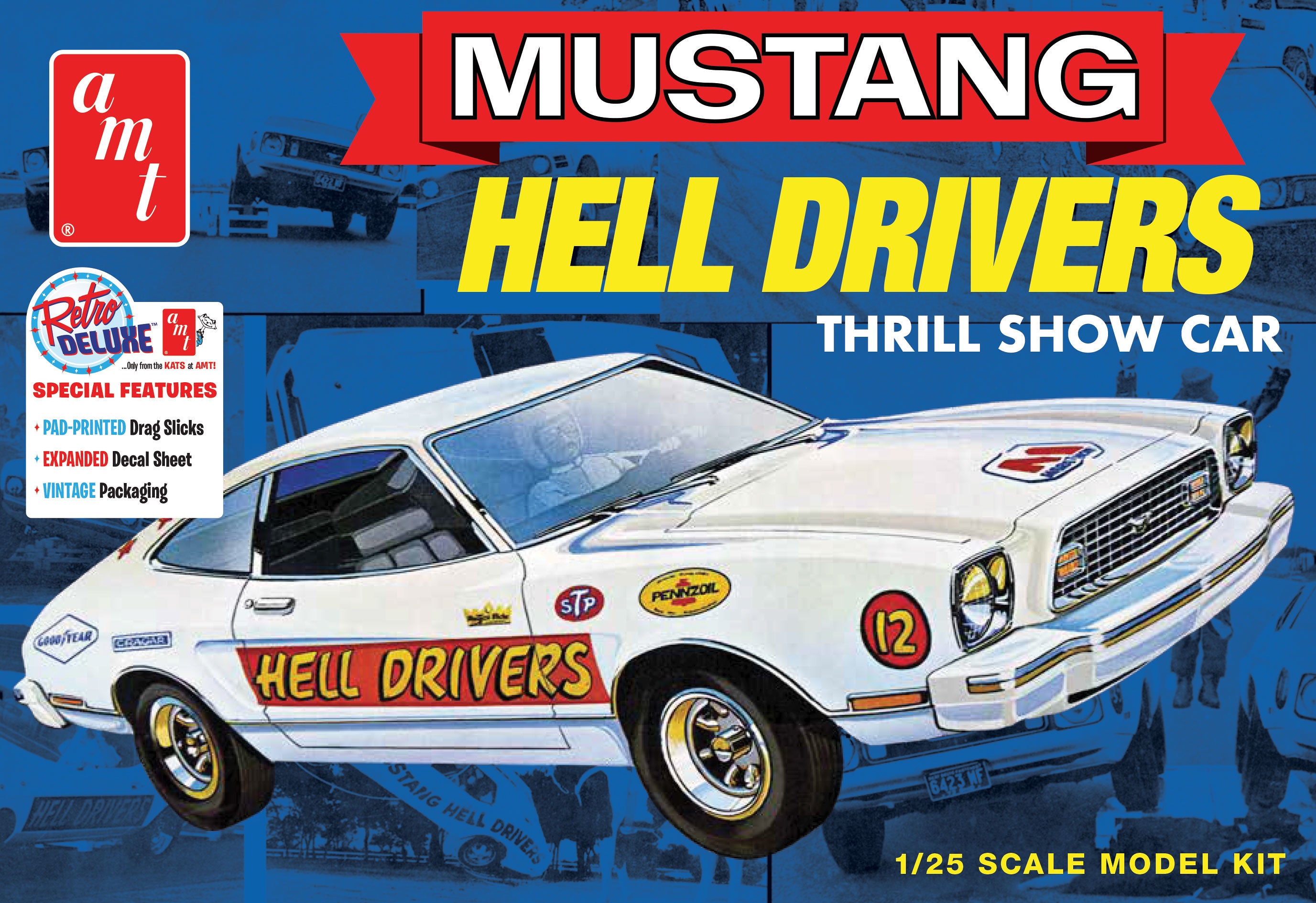1/25 1977 Ford Mustang Hell Drivers Thrill Show Car - Hobby Sense