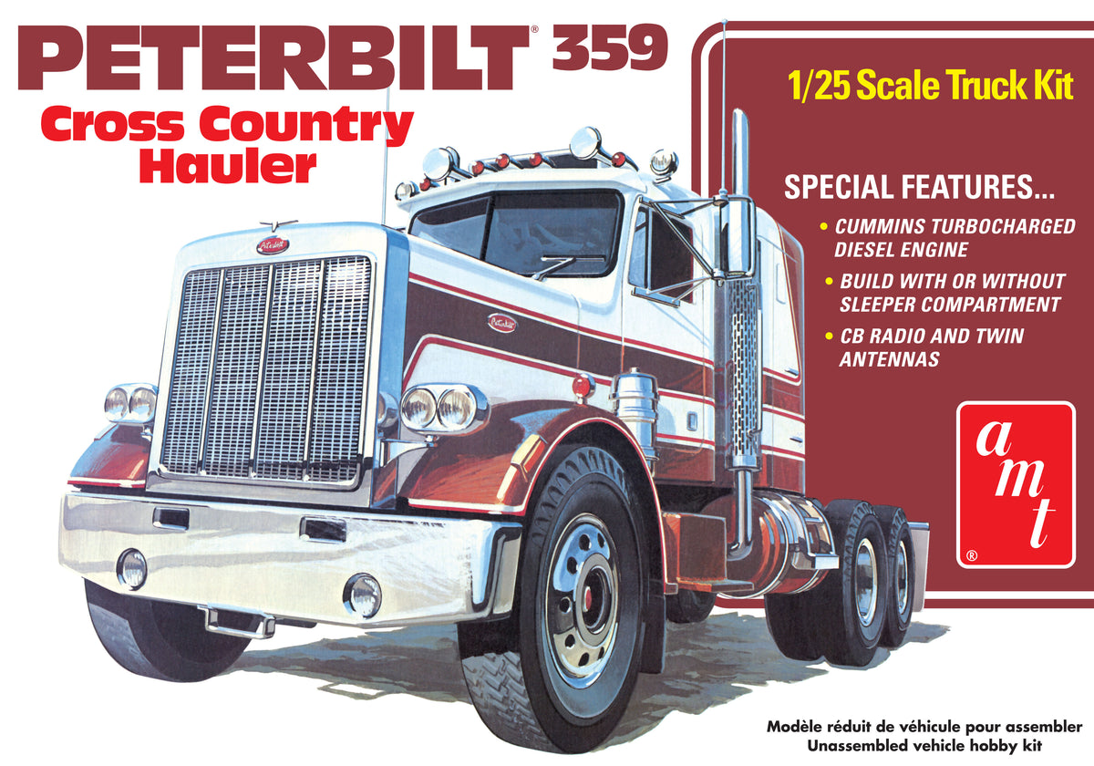 1/25 Peterbilt 359 Cross Country Hauler Tractor Cab - Hobby Sense