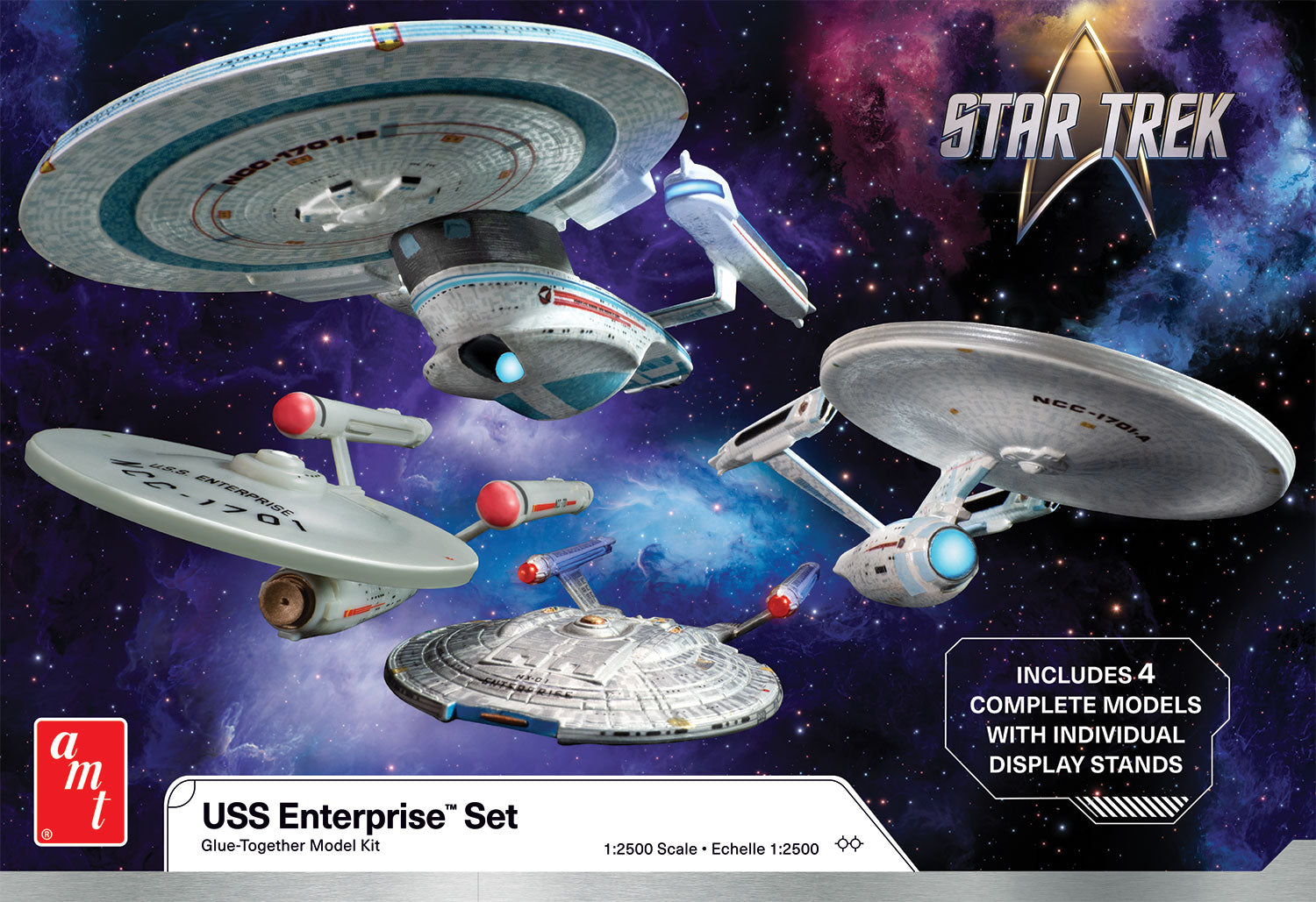 1/2500 Star Trek USS Enterprise Ship Set (4 Models) - Hobby Sense
