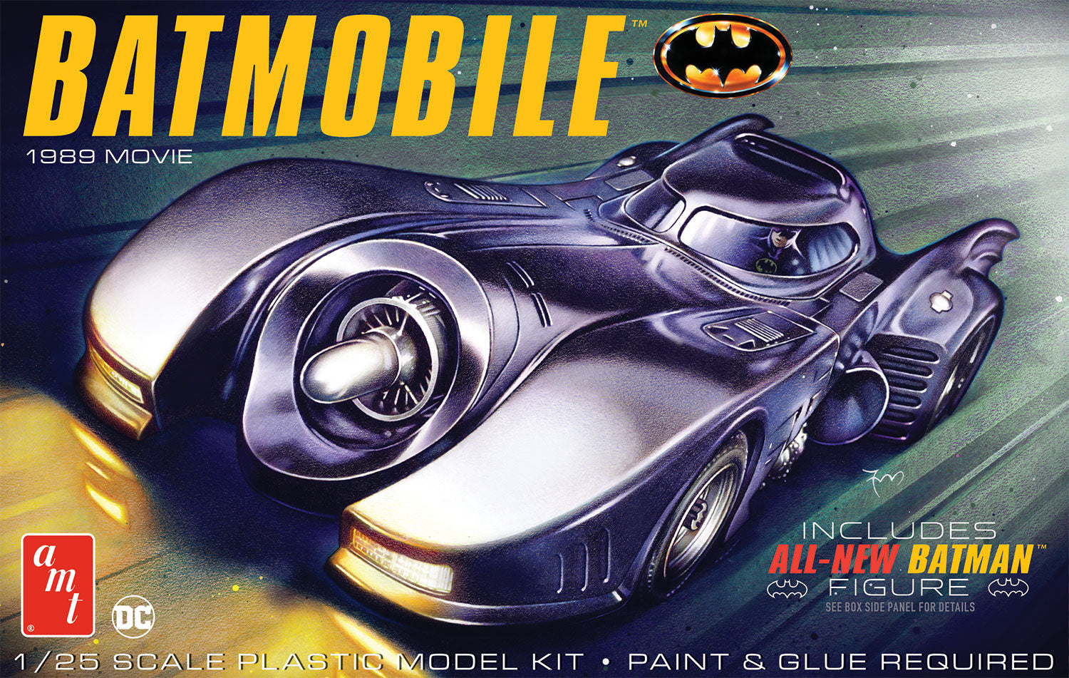 1/25 Batmobile 1989 Movie w/Seated Batman Figure - Hobby Sense