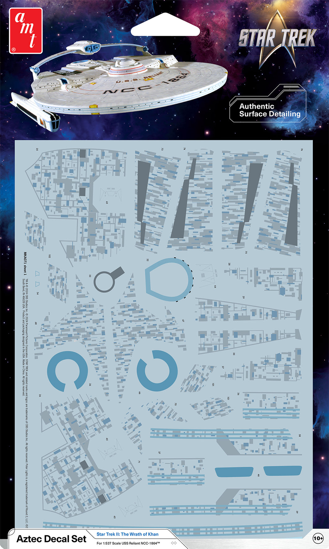 1/537 Aztec Decal Sheet Wrath of Khan USS Reliant - Hobby Sense