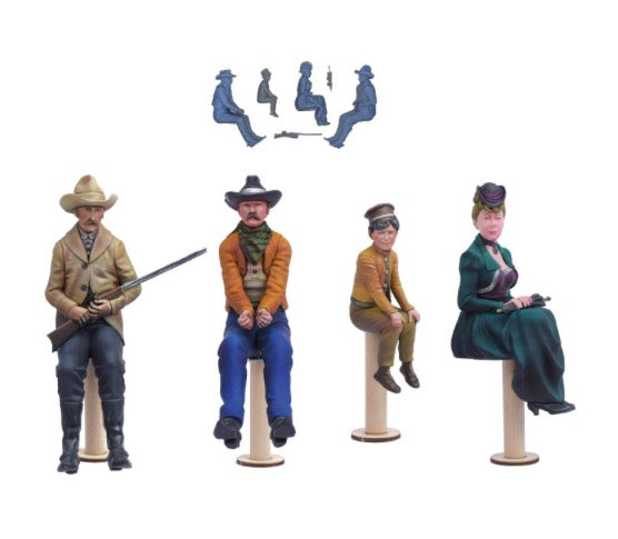 Artesania Latina 1/12 Set of 4 resin figures for Stagecoach - Hobby Sense