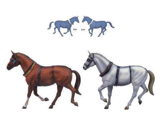 Artesania Latina 1/12 Set of 2 resin Horses for Stagecoach - Hobby Sense