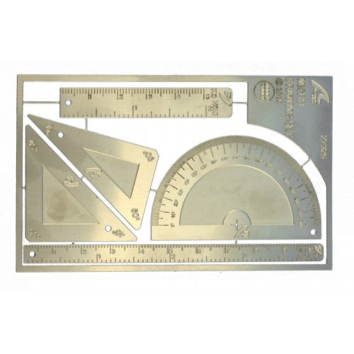 Micro Drawing Set for Modeling: Rulers, Triangles & Protractor