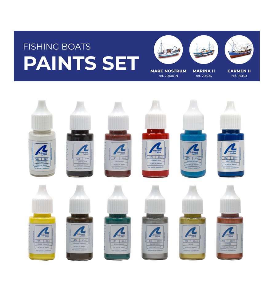 Selection of Artesania Latina Paint Sets for Wooden Ships - Hobby Sense