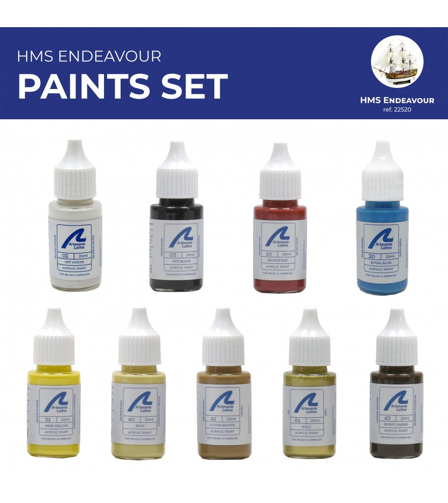 Selection of Artesania Latina Paint Sets for Wooden Ships - Hobby Sense