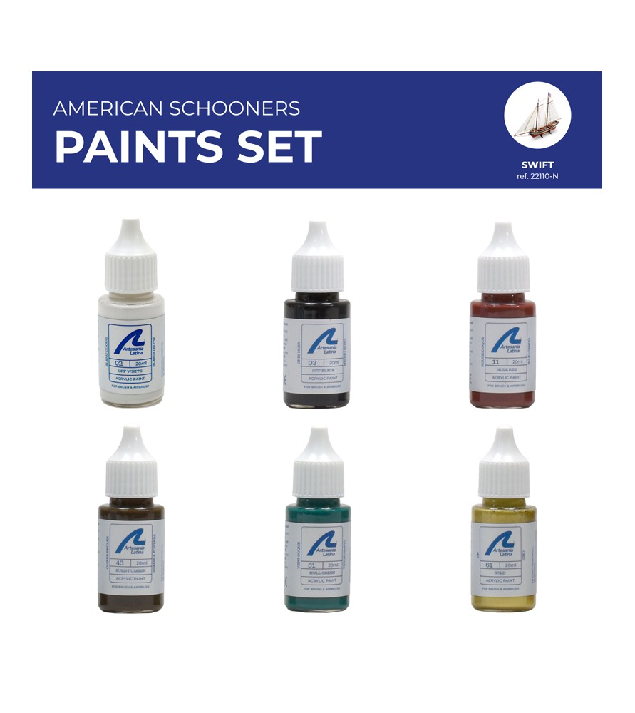 Selection of Artesania Latina Paint Sets for Wooden Ships - Hobby Sense
