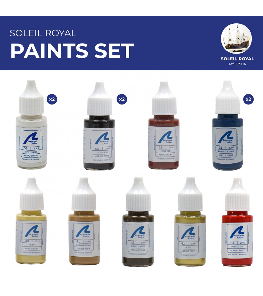 Selection of Artesania Latina Paint Sets for Wooden Ships - Hobby Sense