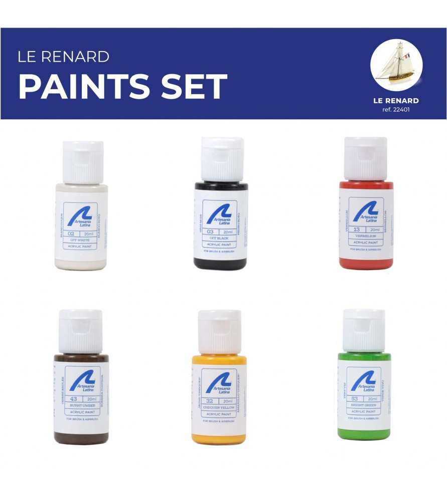Selection of Artesania Latina Paint Sets for Wooden Ships - Hobby Sense