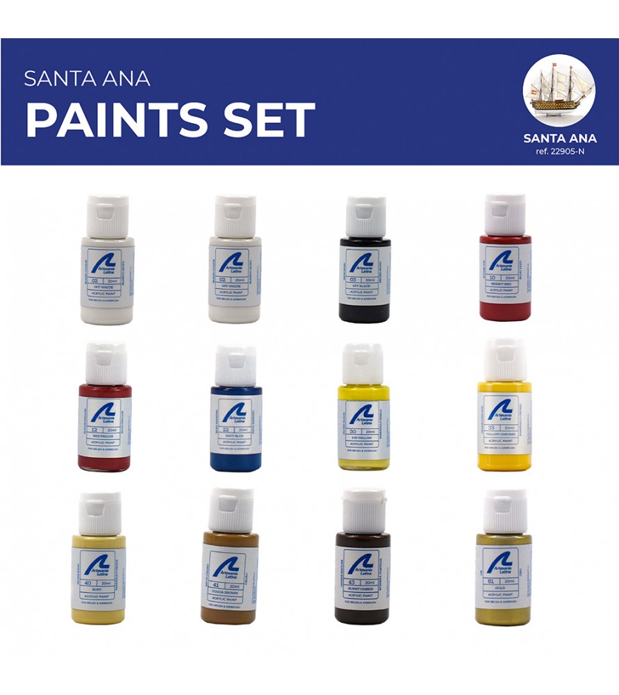 Selection of Artesania Latina Paint Sets for Wooden Ships - Hobby Sense