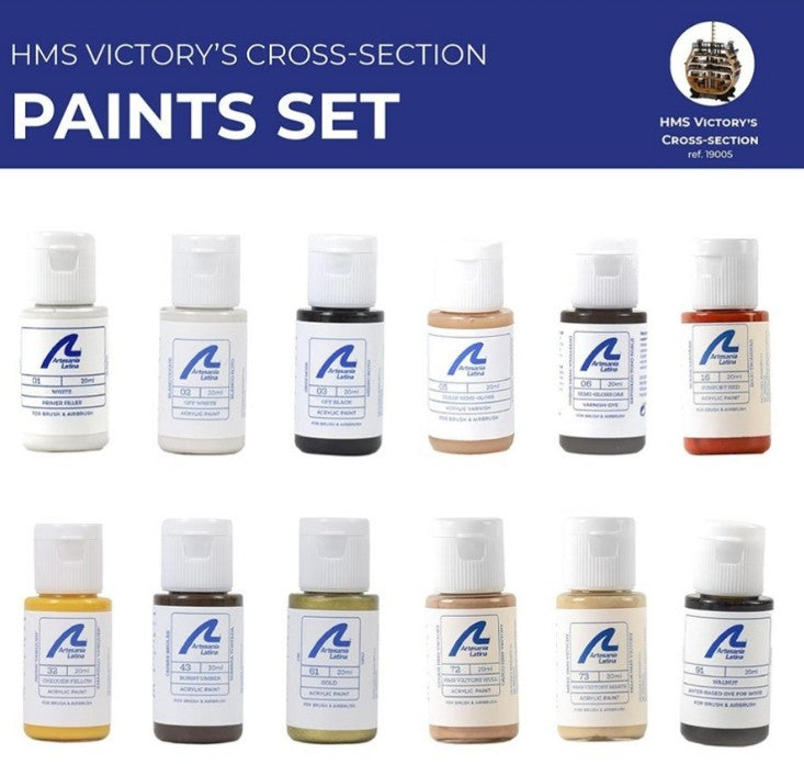 Selection of Artesania Latina Paint Sets for Wooden Ships - Hobby Sense