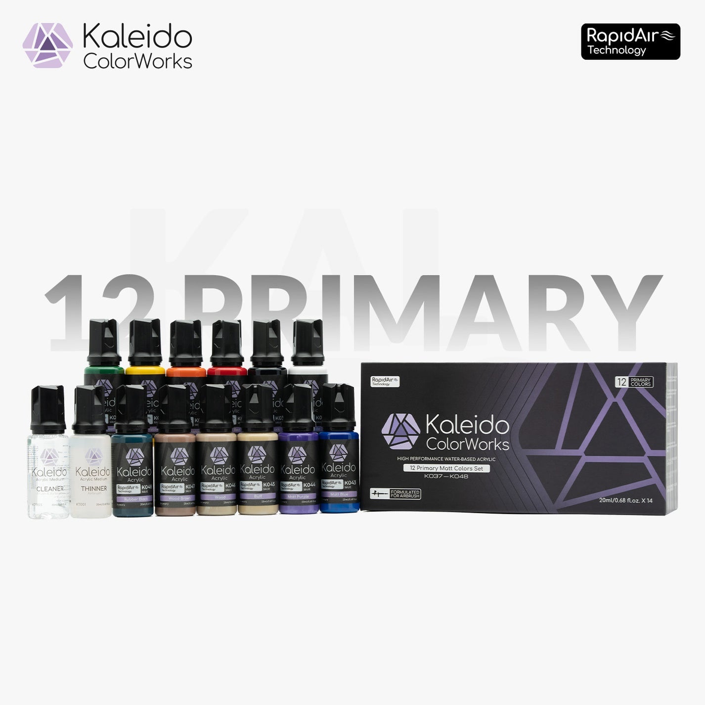 Gaahleri Kaleido 12 Primary Matt Colors Set #B
