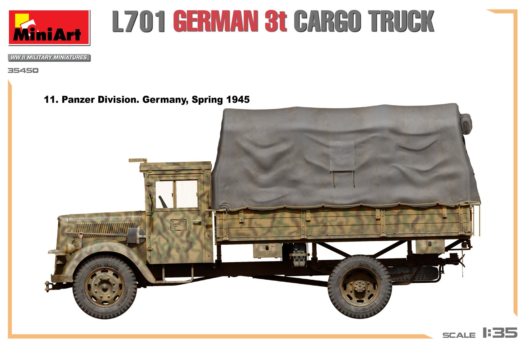 1/35 L701 German 3T Cargo Truck - Hobby Sense