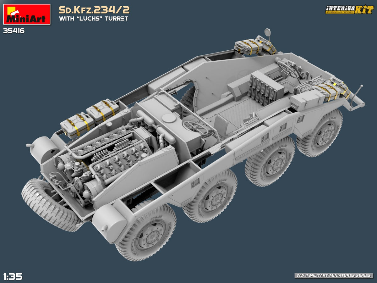1/35 Sd.Kfz.234/2 with “Luchs” Turret. Interior Kit - Hobby Sense